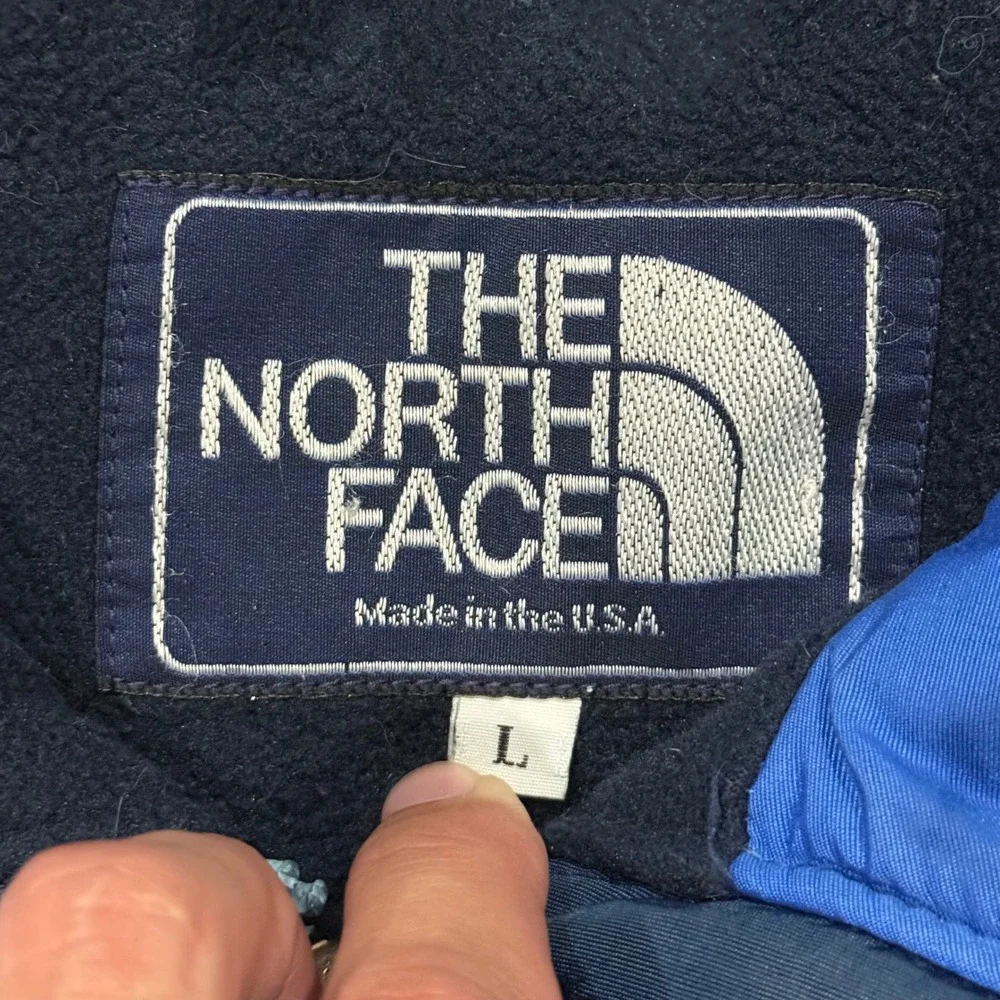 Vintage 80s The North Face Fleece Lined Bomber Jacket Made in USA Mens L Winter
